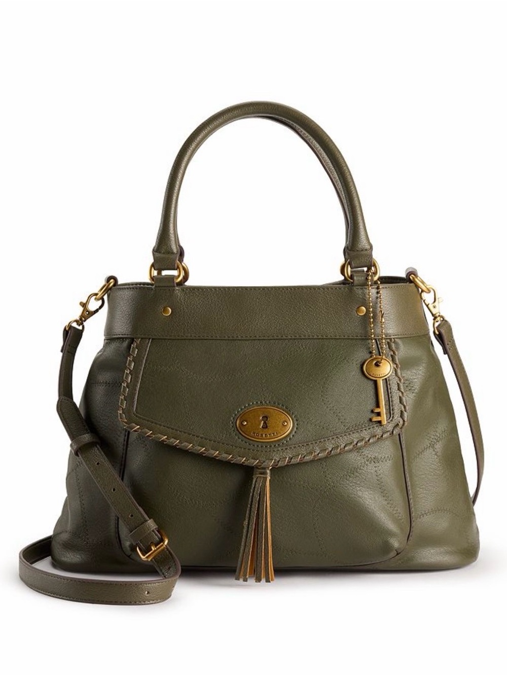 Rosetti Edith Satchel Handbag Women Boho Olive Tassel